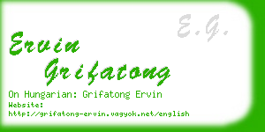 ervin grifatong business card